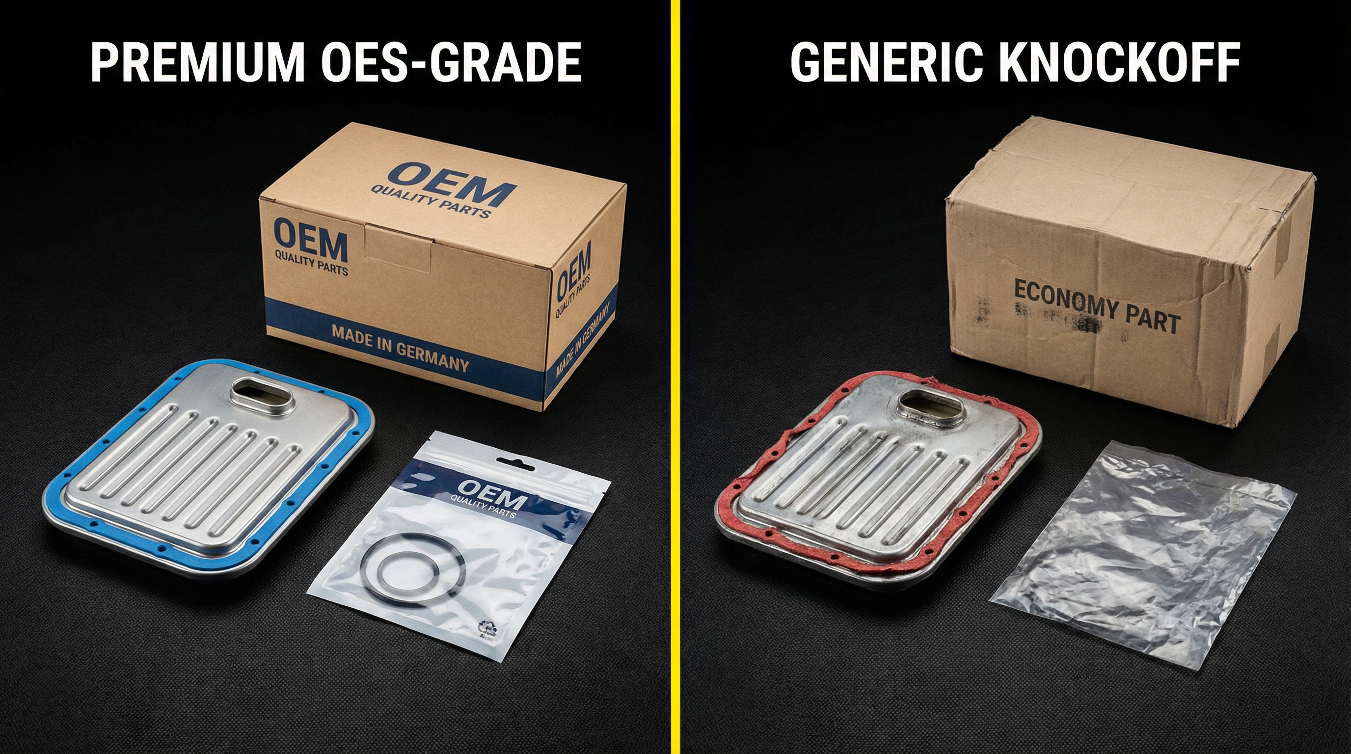Comparison of OES-grade parts versus generic knockoffs
